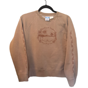 Roxy Sweatshirt Large Beige Hawaii Surf Vintage Graphic
